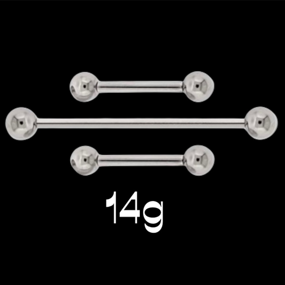 2 - 14g Internally Threaded Barbells